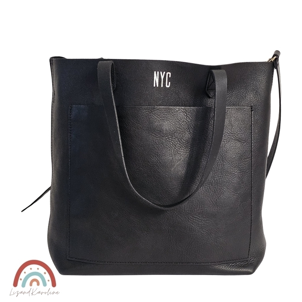 New! Madewell The Medium Transport Leather Tote Bag with NYC